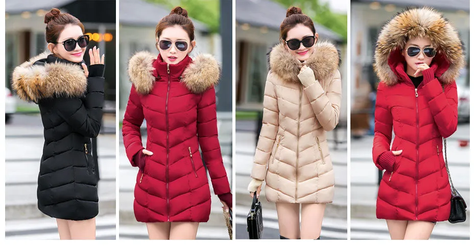 Bella Fox Fur Collar Parka Coat