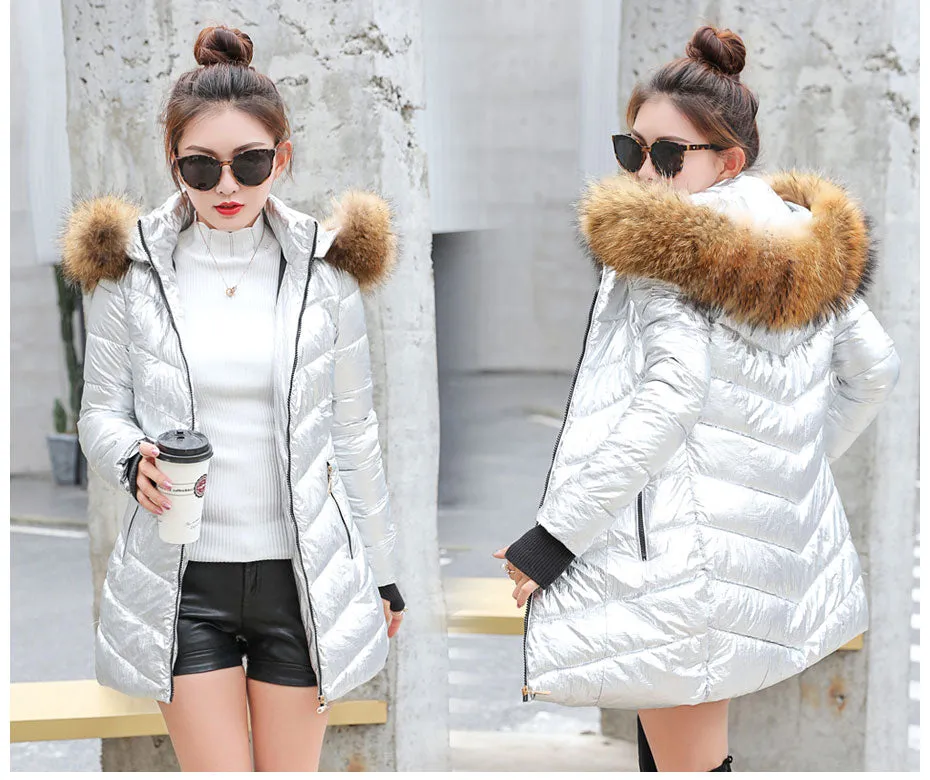 Bella Fox Fur Collar Parka Coat