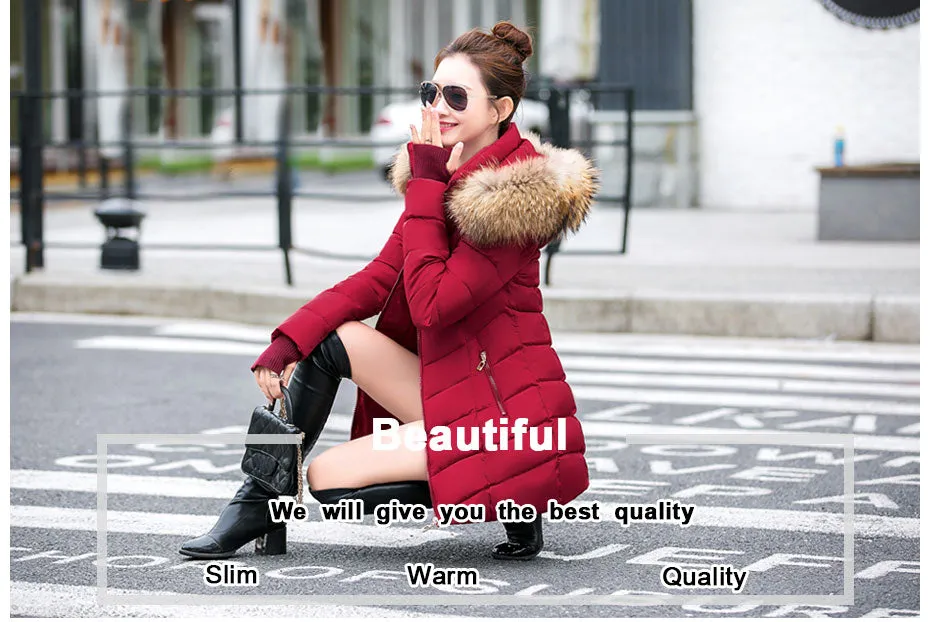 Bella Fox Fur Collar Parka Coat