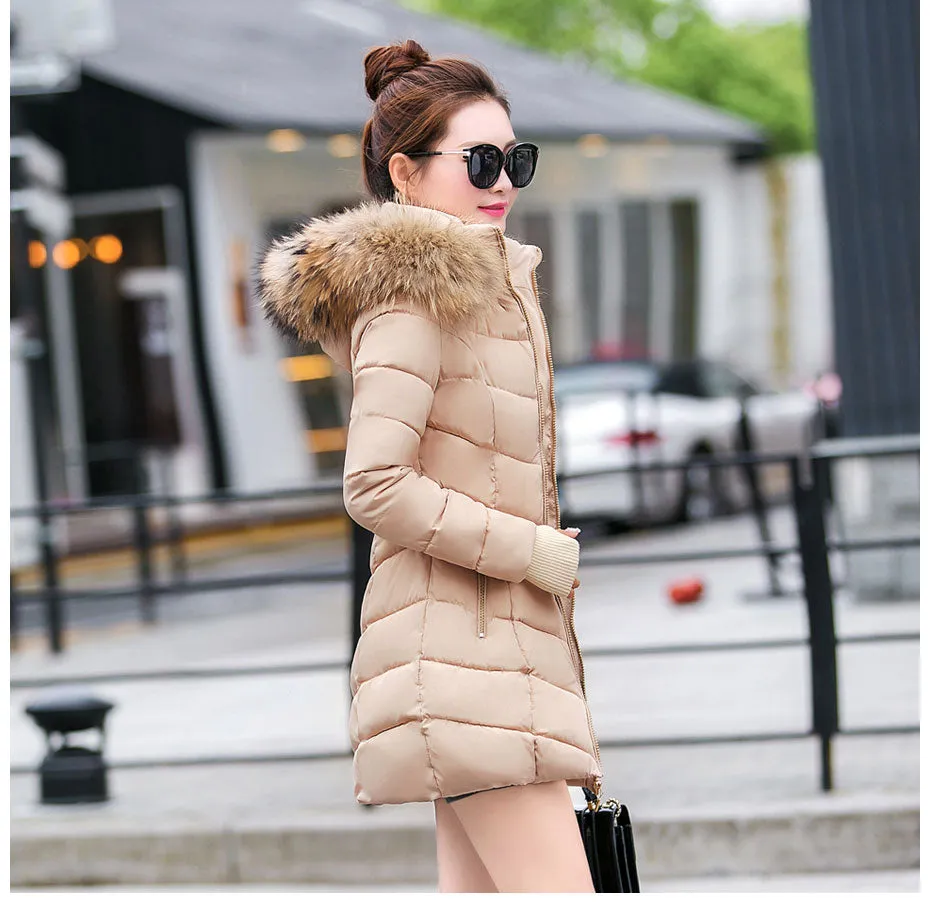 Bella Fox Fur Collar Parka Coat