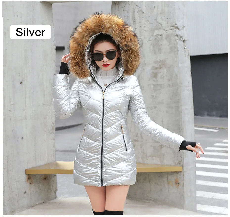 Bella Fox Fur Collar Parka Coat