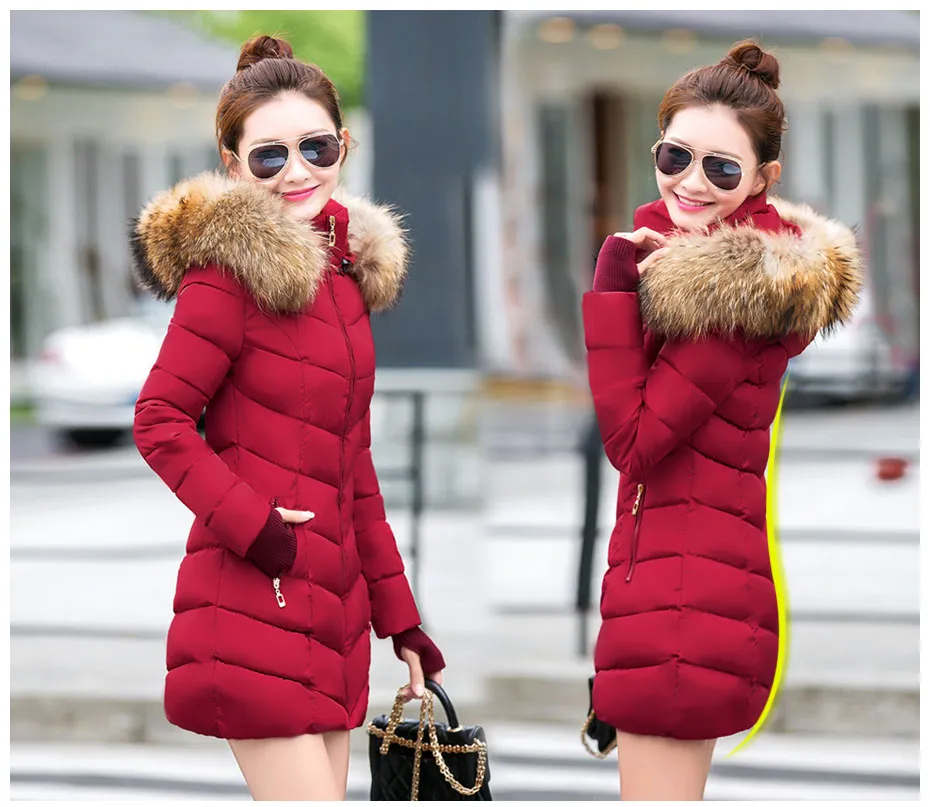 Bella Fox Fur Collar Parka Coat