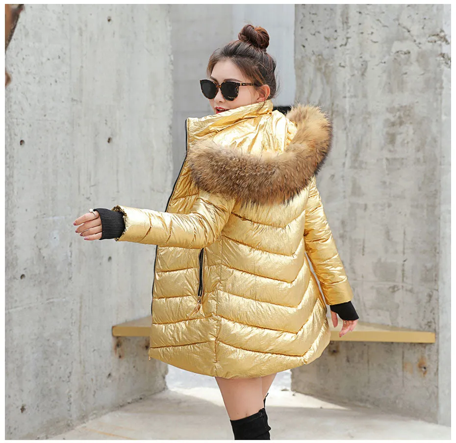 Bella Fox Fur Collar Parka Coat