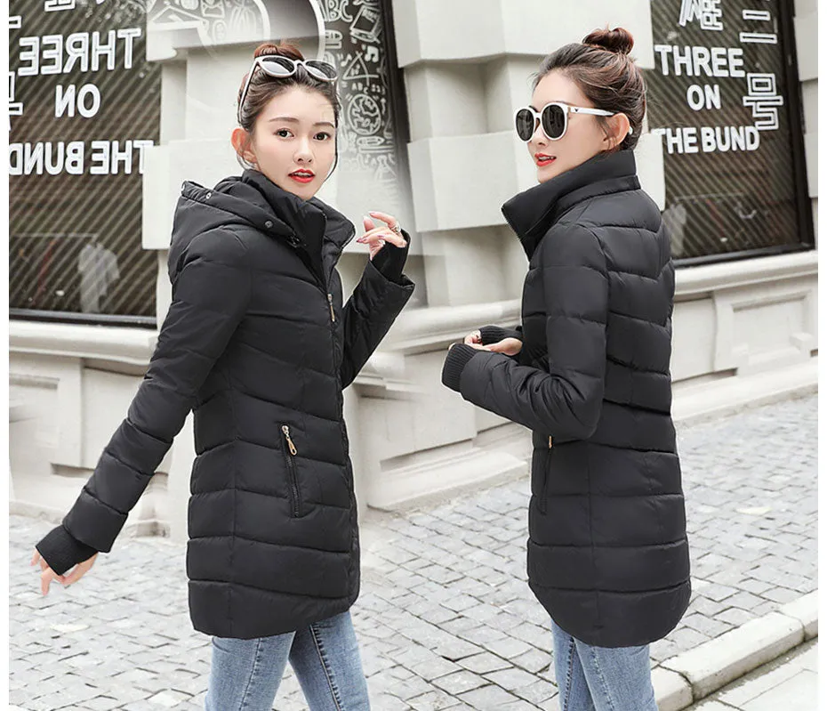 Bella Fox Fur Collar Parka Coat
