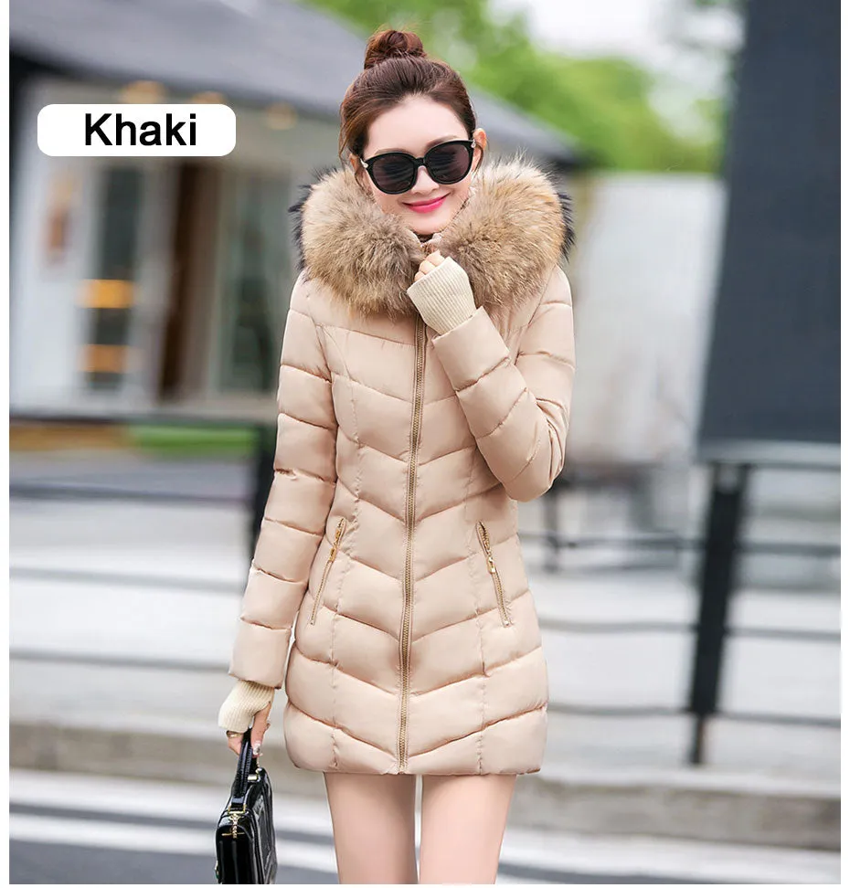 Bella Fox Fur Collar Parka Coat