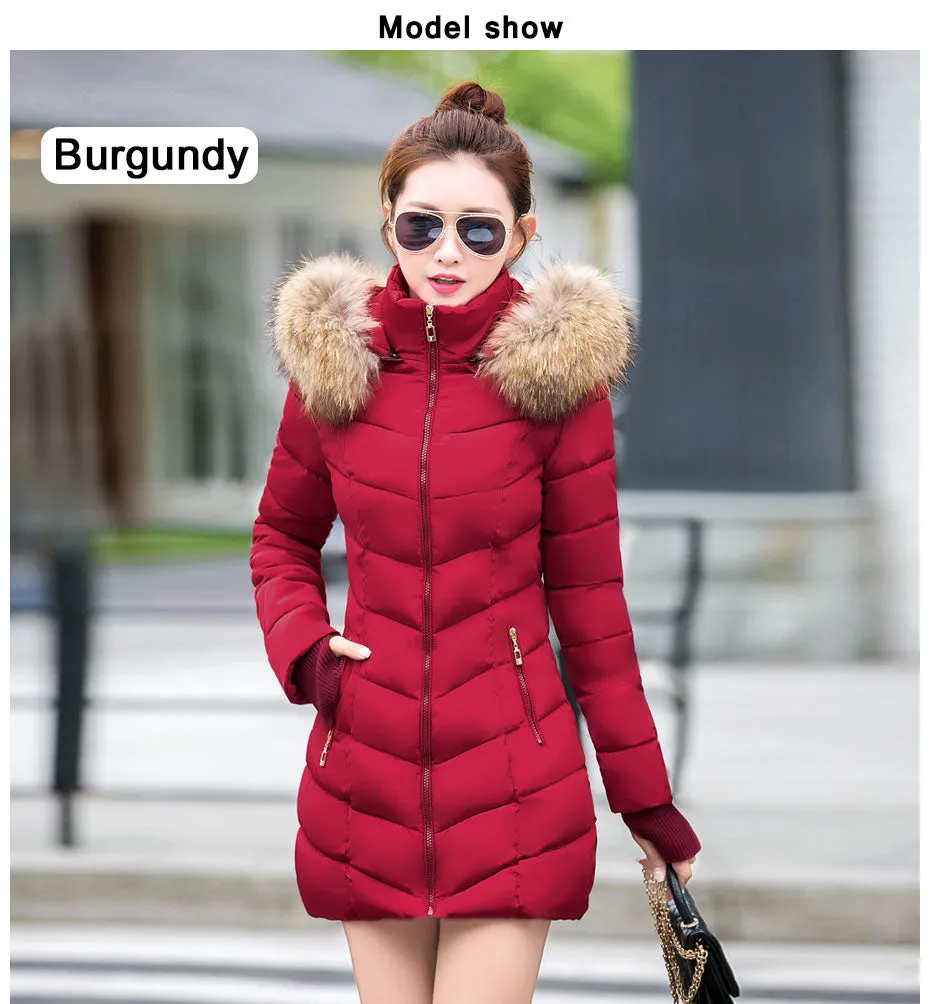 Bella Fox Fur Collar Parka Coat