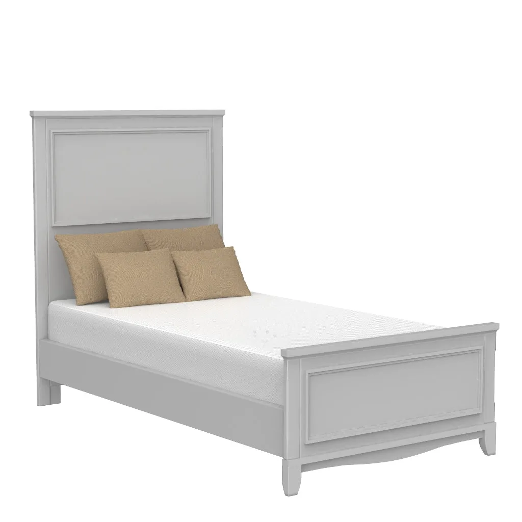 Bella twin bed, light grey