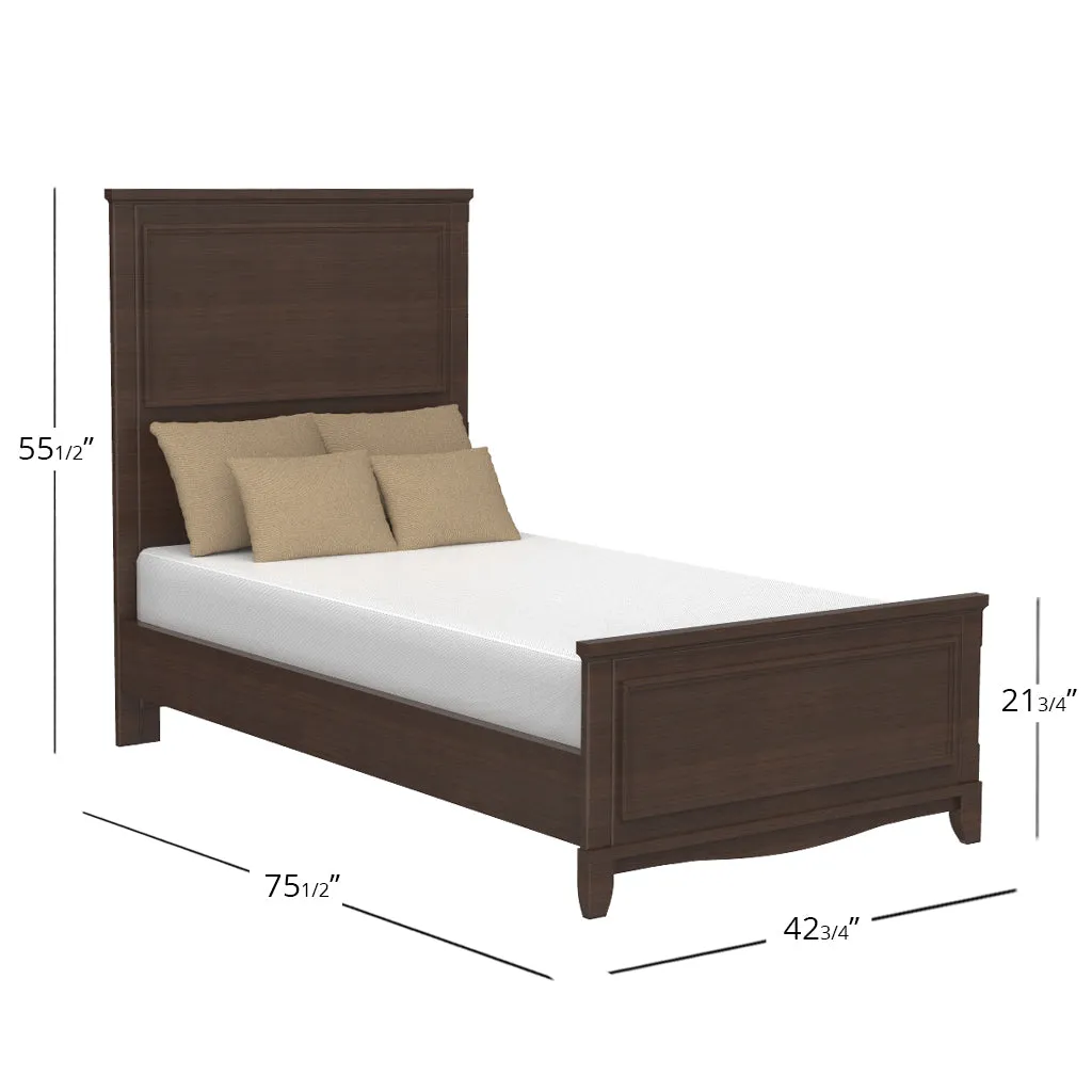 Bella twin bed, walnut
