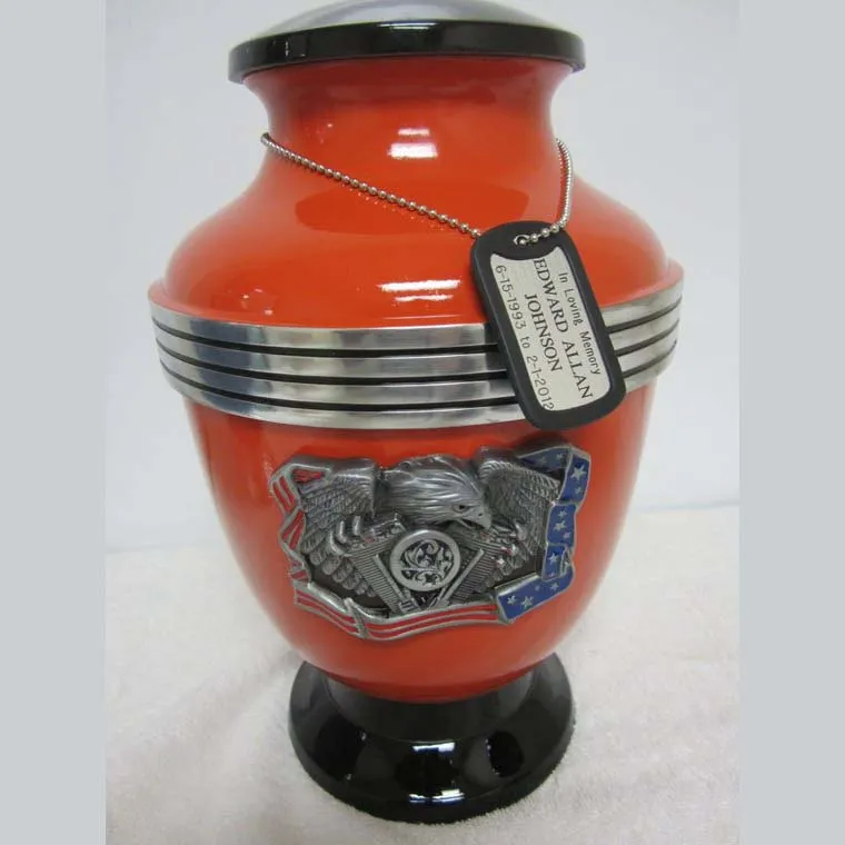 Biker Cremation Urn—V-Twin