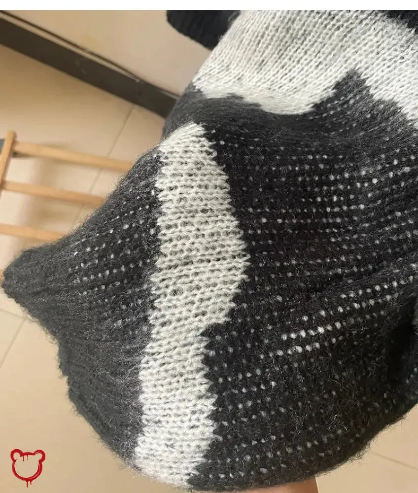 Black & White Tie Dye Sweater