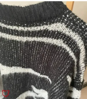 Black & White Tie Dye Sweater