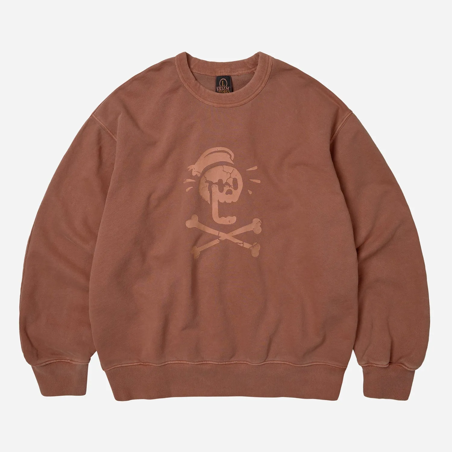 BLACK FLAG PIGMENT DYEING SWEATSHIRT - BRICK