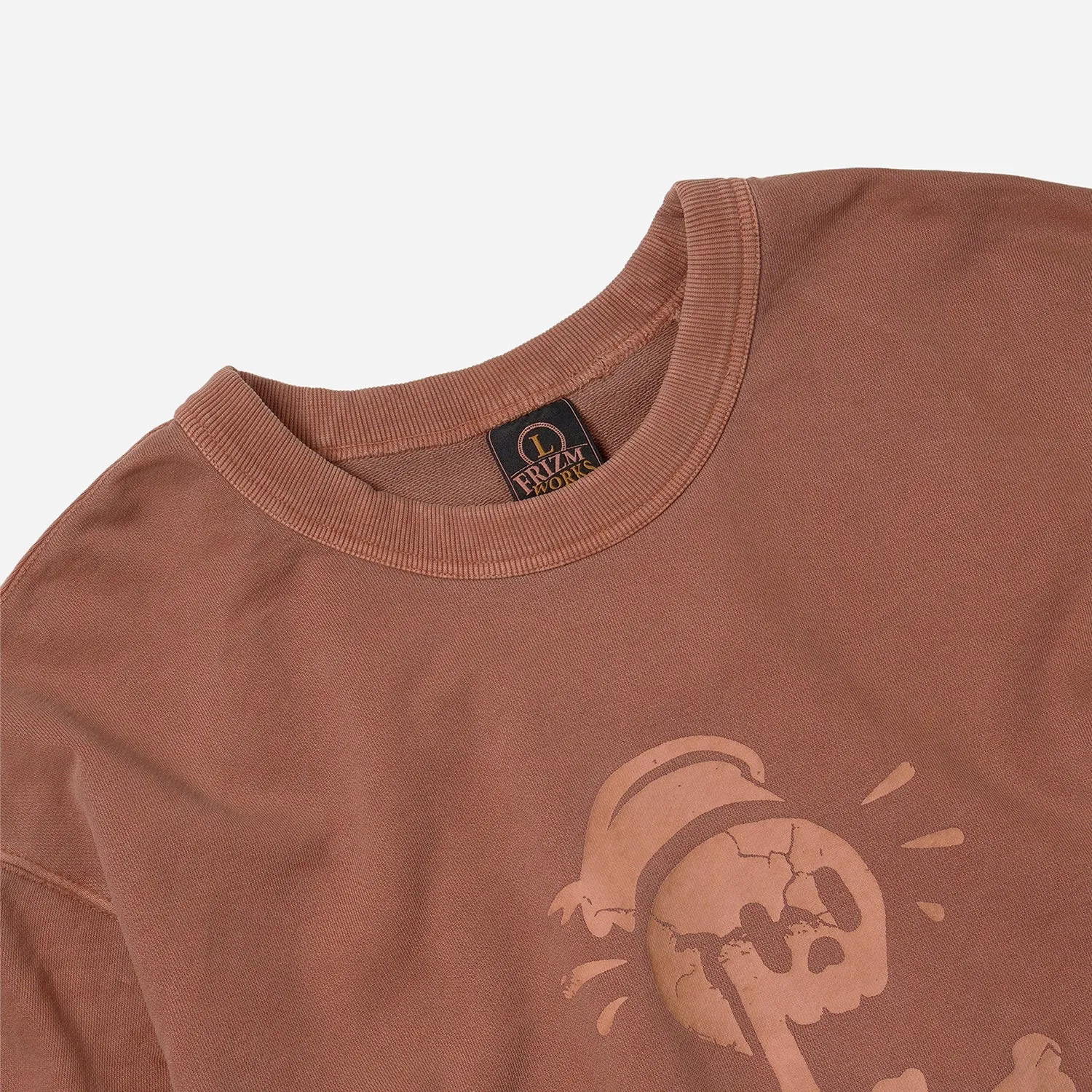 BLACK FLAG PIGMENT DYEING SWEATSHIRT - BRICK