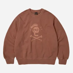 BLACK FLAG PIGMENT DYEING SWEATSHIRT - BRICK