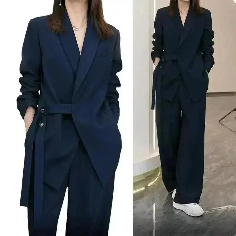 Blazers Wide Leg Pants Two Piece Set