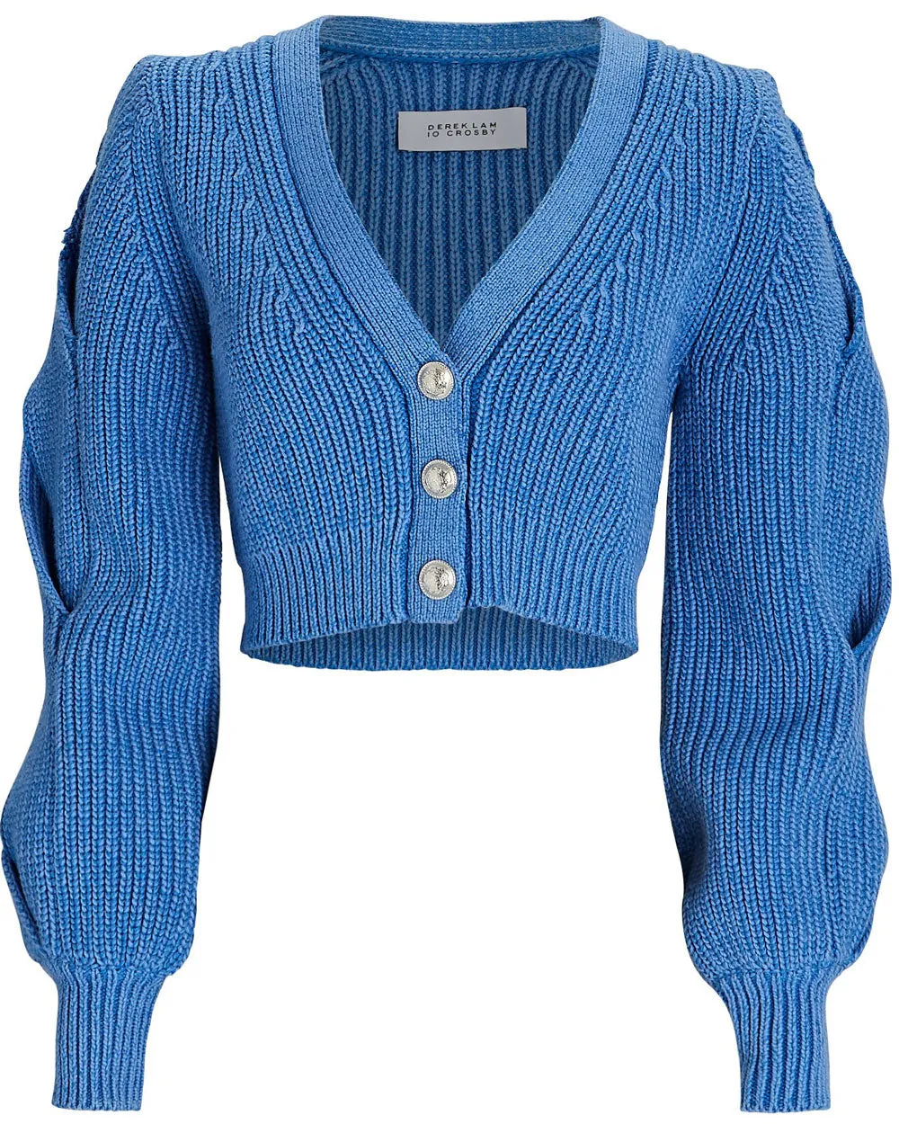 Blue Marcelyn Twisted Sleeve Cardigan