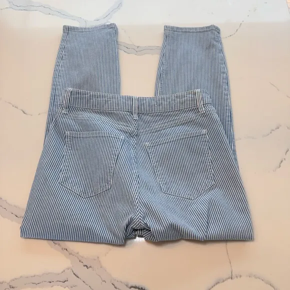 Boden Slim Straight Striped Blue and White Jeans