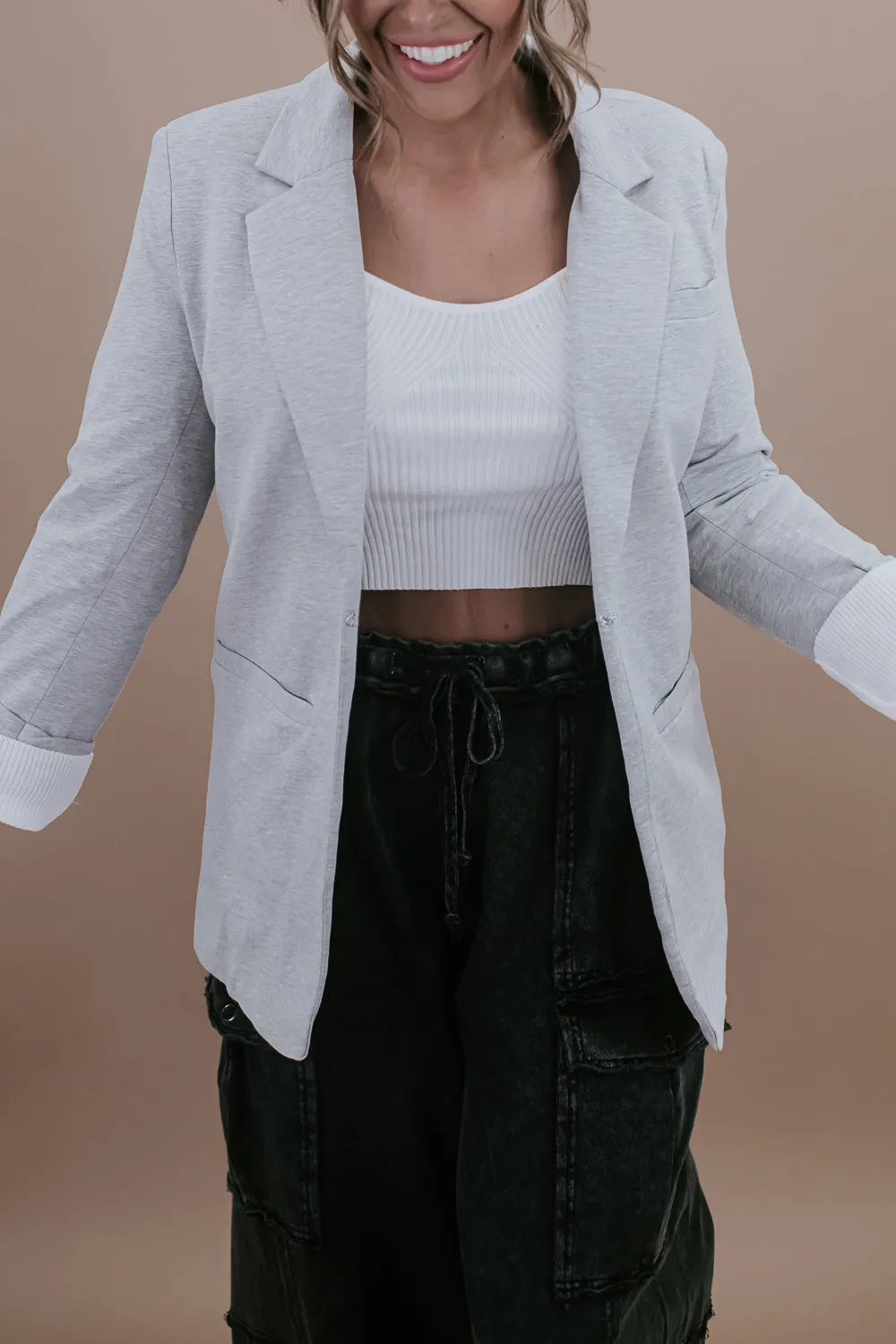 Boss Moves Blazer , Heather Grey