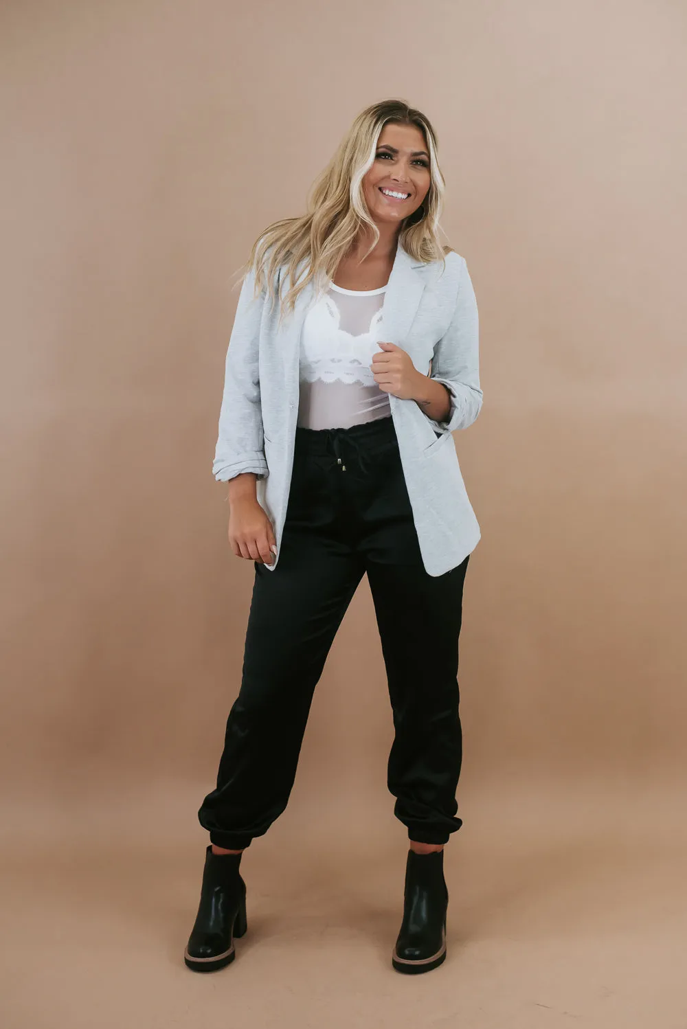 Boss Moves Blazer , Heather Grey