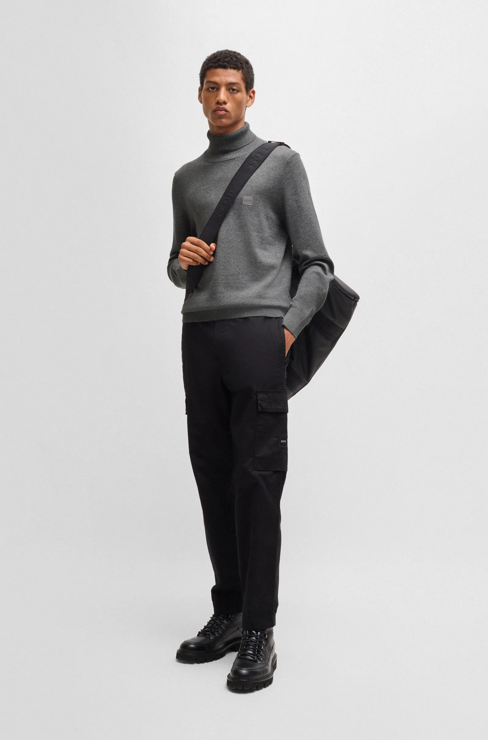 BOSS Sweaters Regular Fit in Cotton Mix - AKIRO_S 10265865 01-50527573