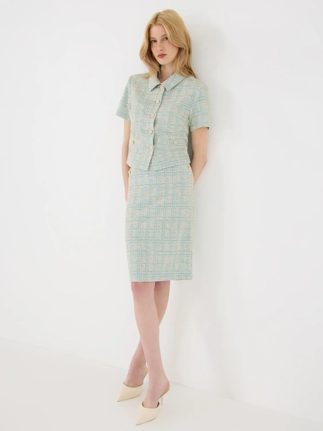 Boucle Pencil Skirt