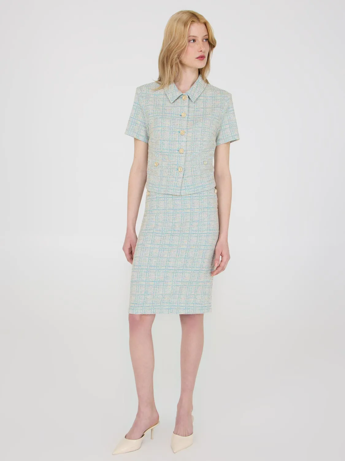Boucle Pencil Skirt