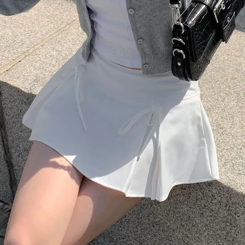 Bowknot short A-line skirt