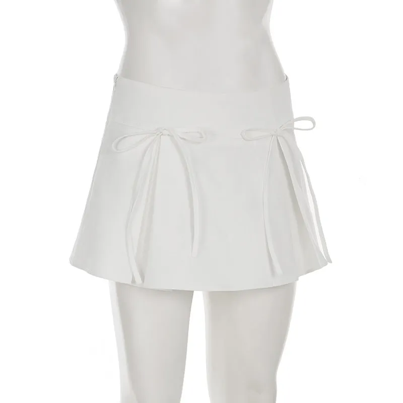 Bowknot short A-line skirt