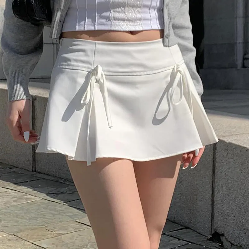 Bowknot short A-line skirt