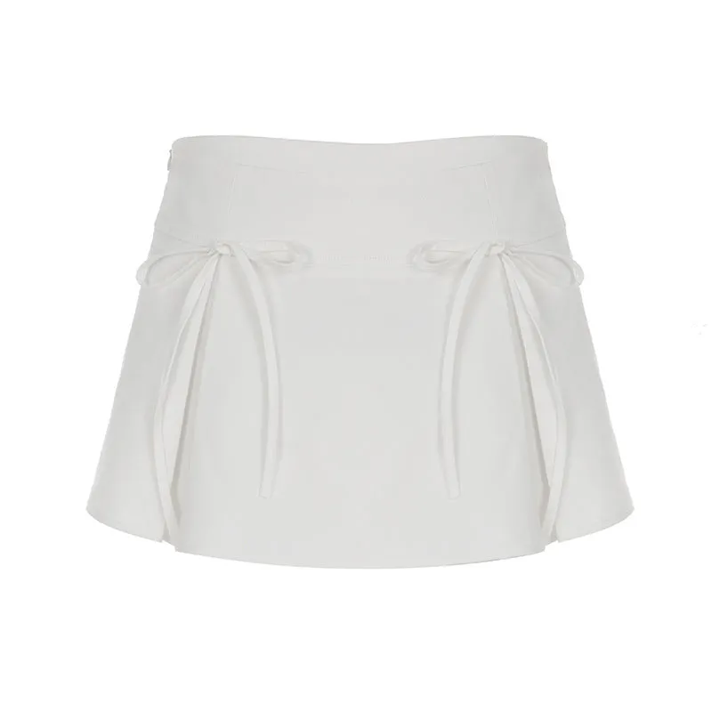 Bowknot short A-line skirt