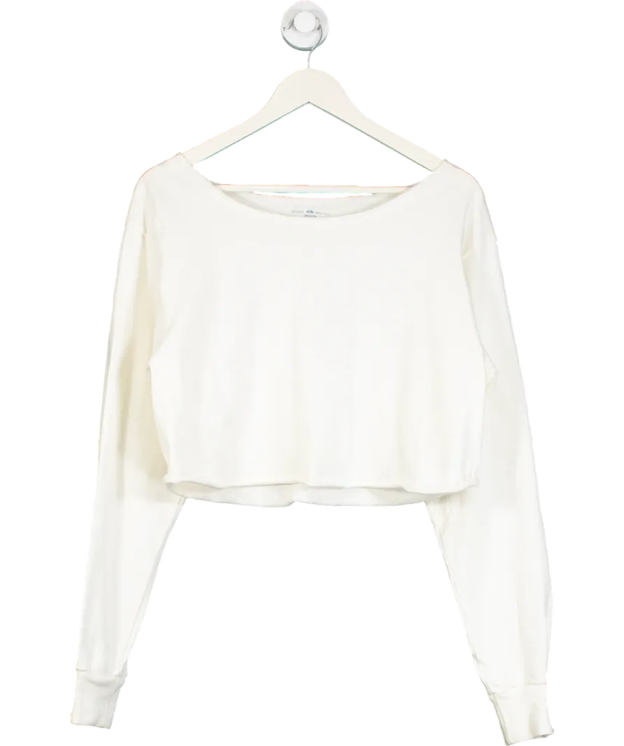 Brandy Melville Cream Cameron Cropped Sweater One Size