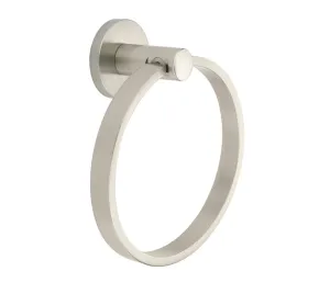 Brass Modern Towel Ring in Satin Brass