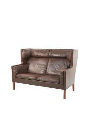 Børge Mogensen Leather Coupé Sofa Model 2192