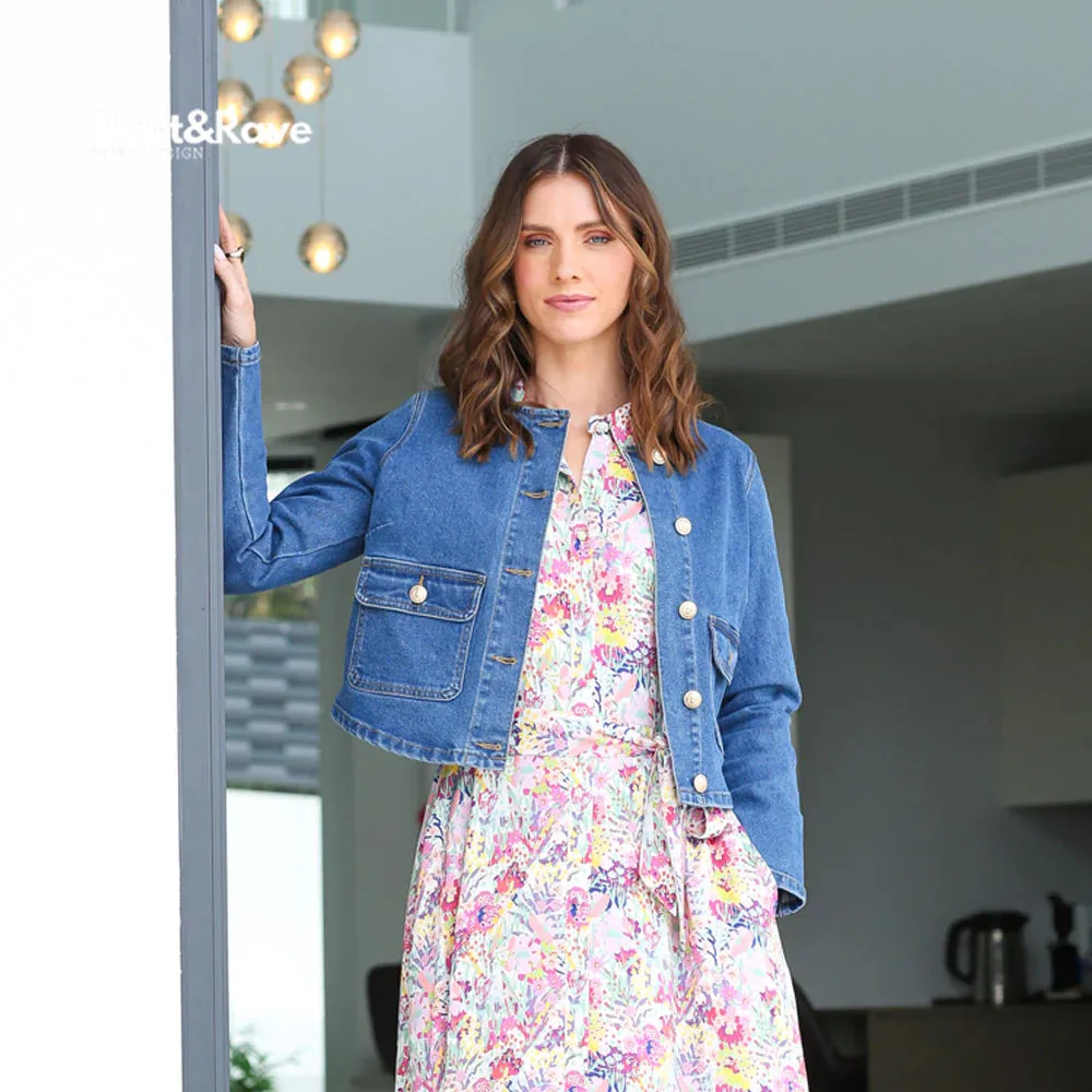 Brielle Denim Jacket | Mid Denim