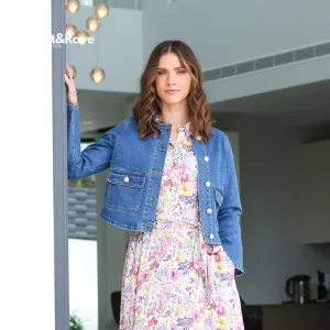 Brielle Denim Jacket | Mid Denim