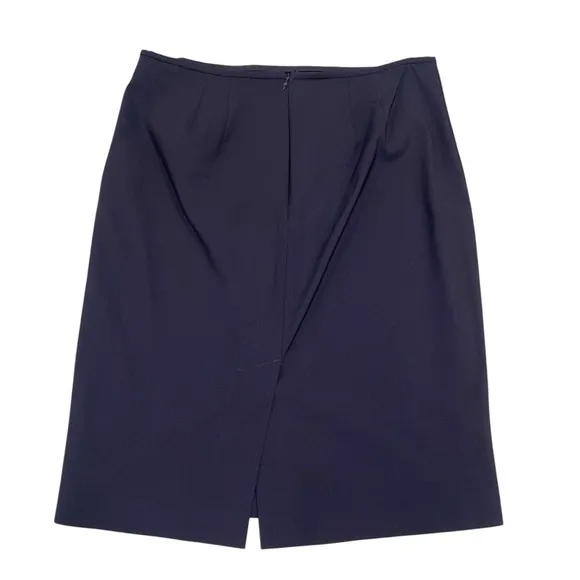 Brooks Brothers Blue Tollegno (Italy)1900 Skirt Sz 12