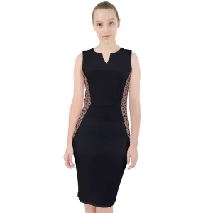 brown cheetah Midi Bodycon Dress