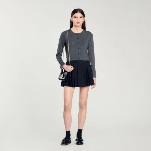 Bruyeres Wool And Cashmere Cardigan Dark Grey