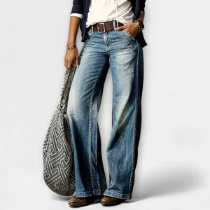 Caleb – Elegant Wide Leg Denim Trousers