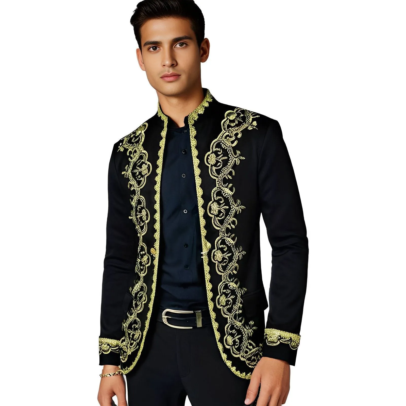 Calvan High-Collar Blazer
