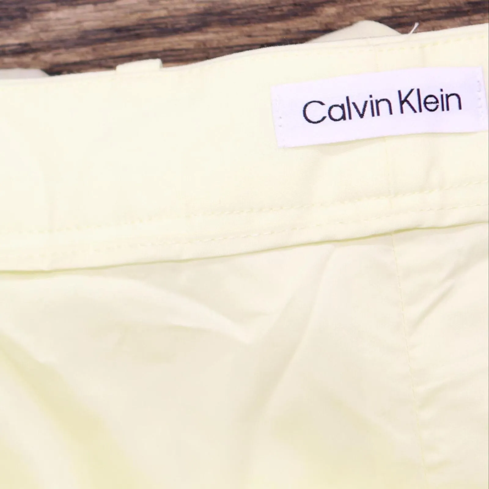 Calvin Klein Plus Size Lux Modern-Fit Straight-Leg Pants Endive Yellow 18W