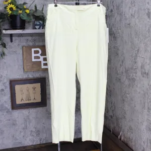 Calvin Klein Plus Size Lux Modern-Fit Straight-Leg Pants Endive Yellow 18W