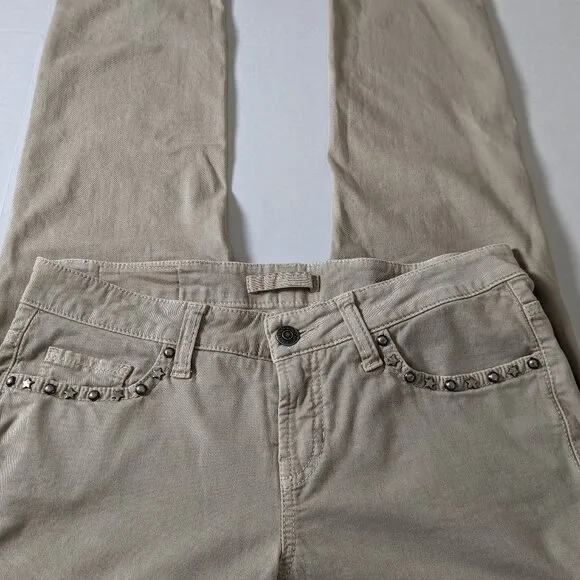 CAMBIO Liu Women's Straight Leg Jeans  Size 8 (US)  Tan  NWOT
