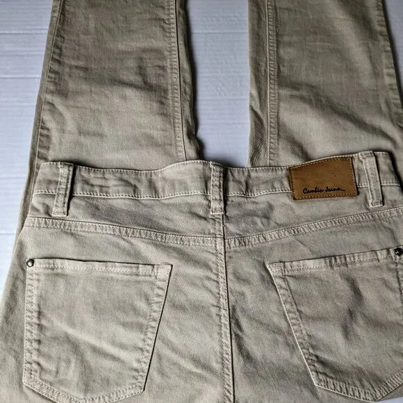 CAMBIO Liu Women's Straight Leg Jeans  Size 8 (US)  Tan  NWOT