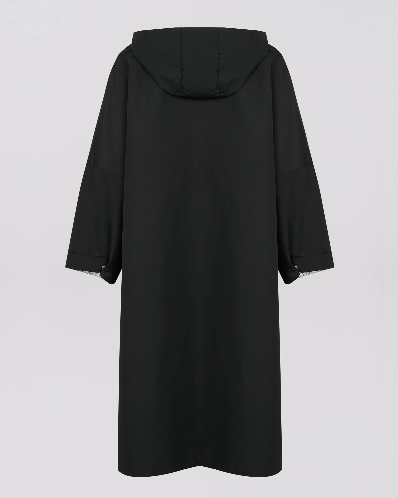 Cape-style parka in technical fabric