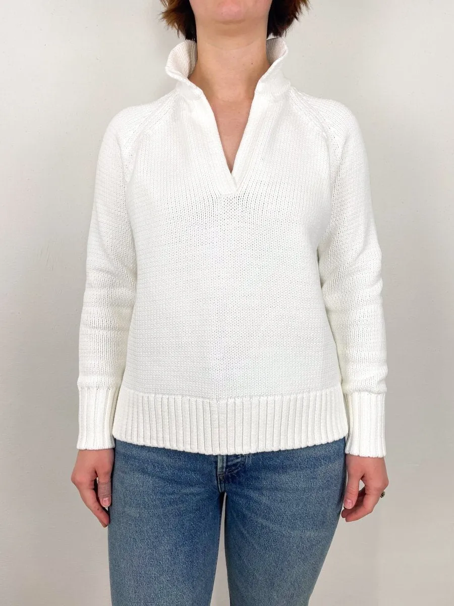 Catherine JC Sweater in Chalk Cotton