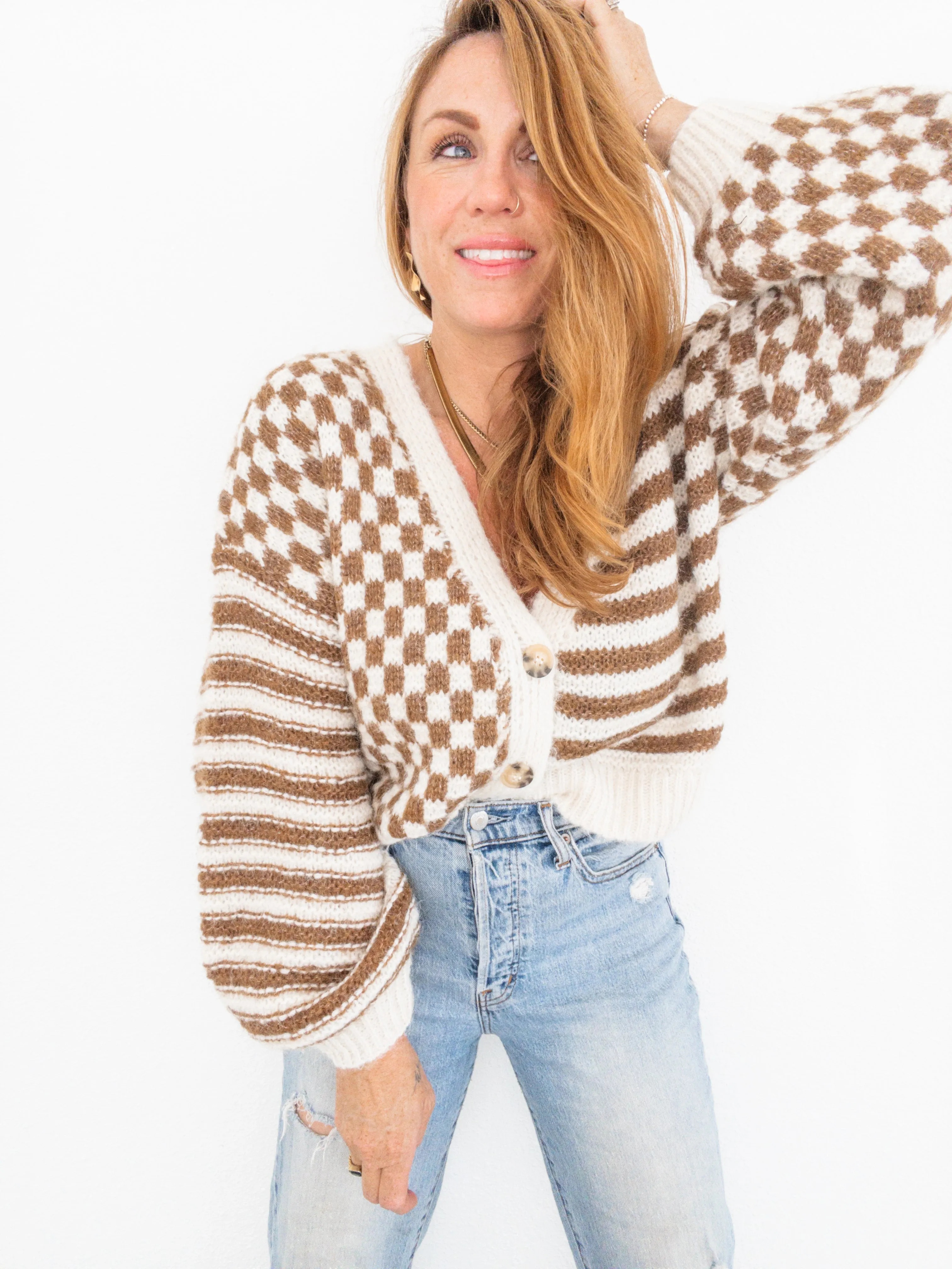Checks My Boxes Cardigan