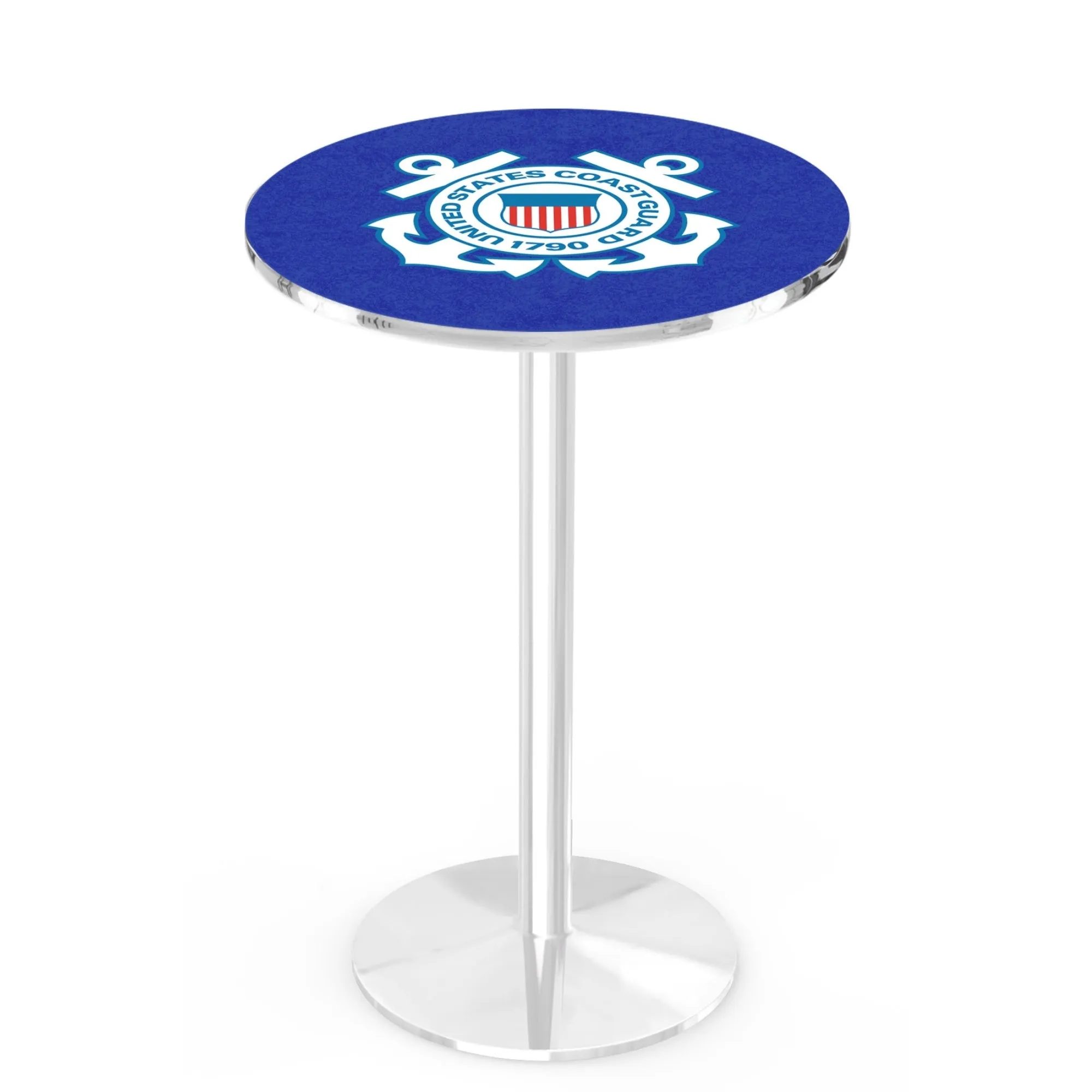 Coast Guard Seal Pub Table with Round Base*