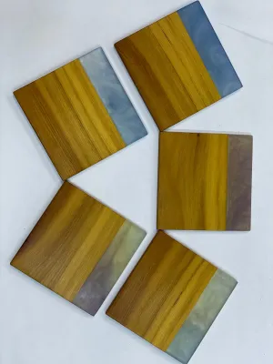 Coasters with wood and epoxy - C2
