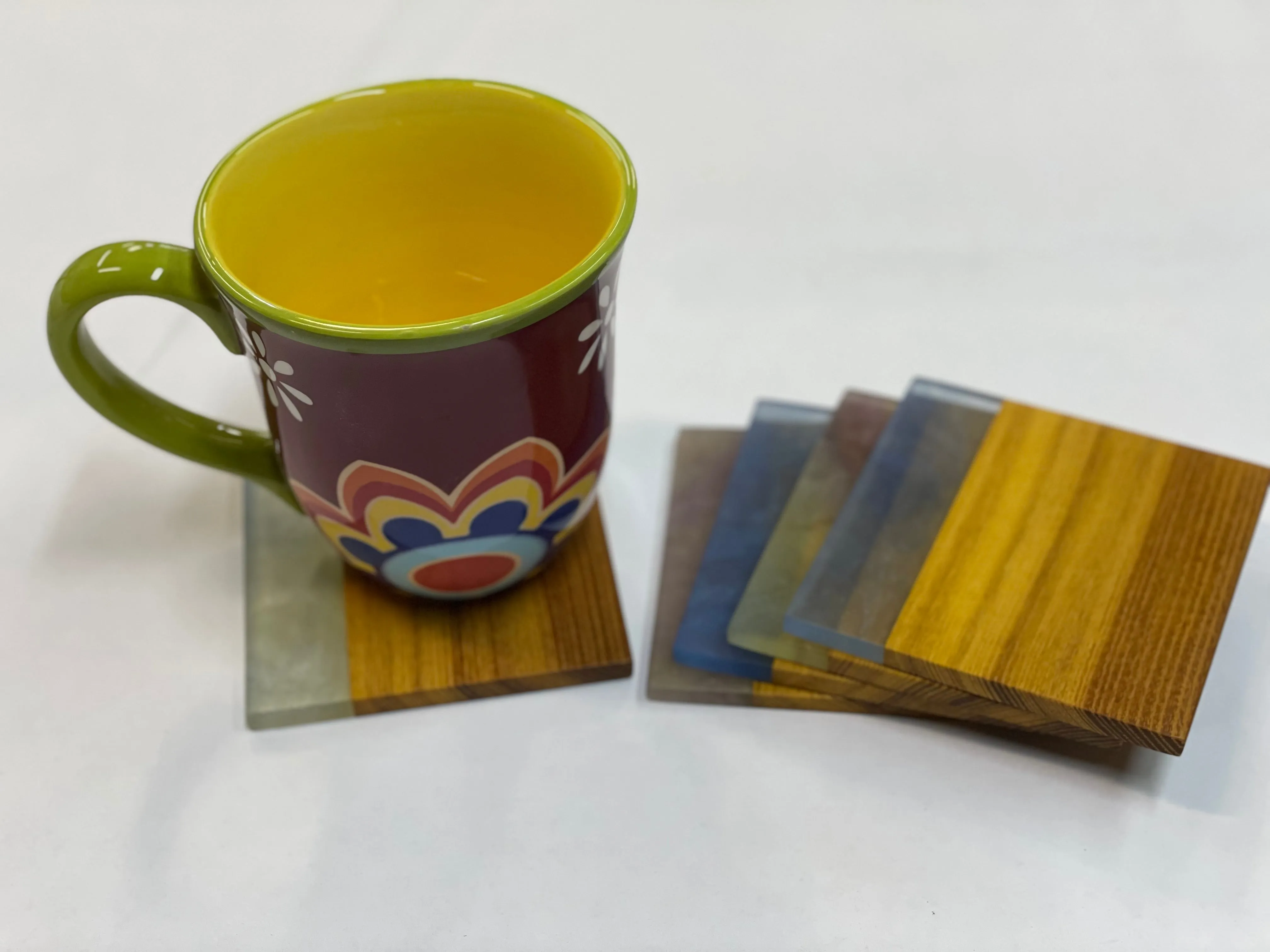 Coasters with wood and epoxy - C2
